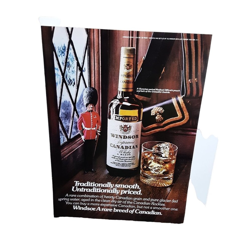 1976 Windsor Canadian Whiskey Supreme Original Ad Vintage epherma